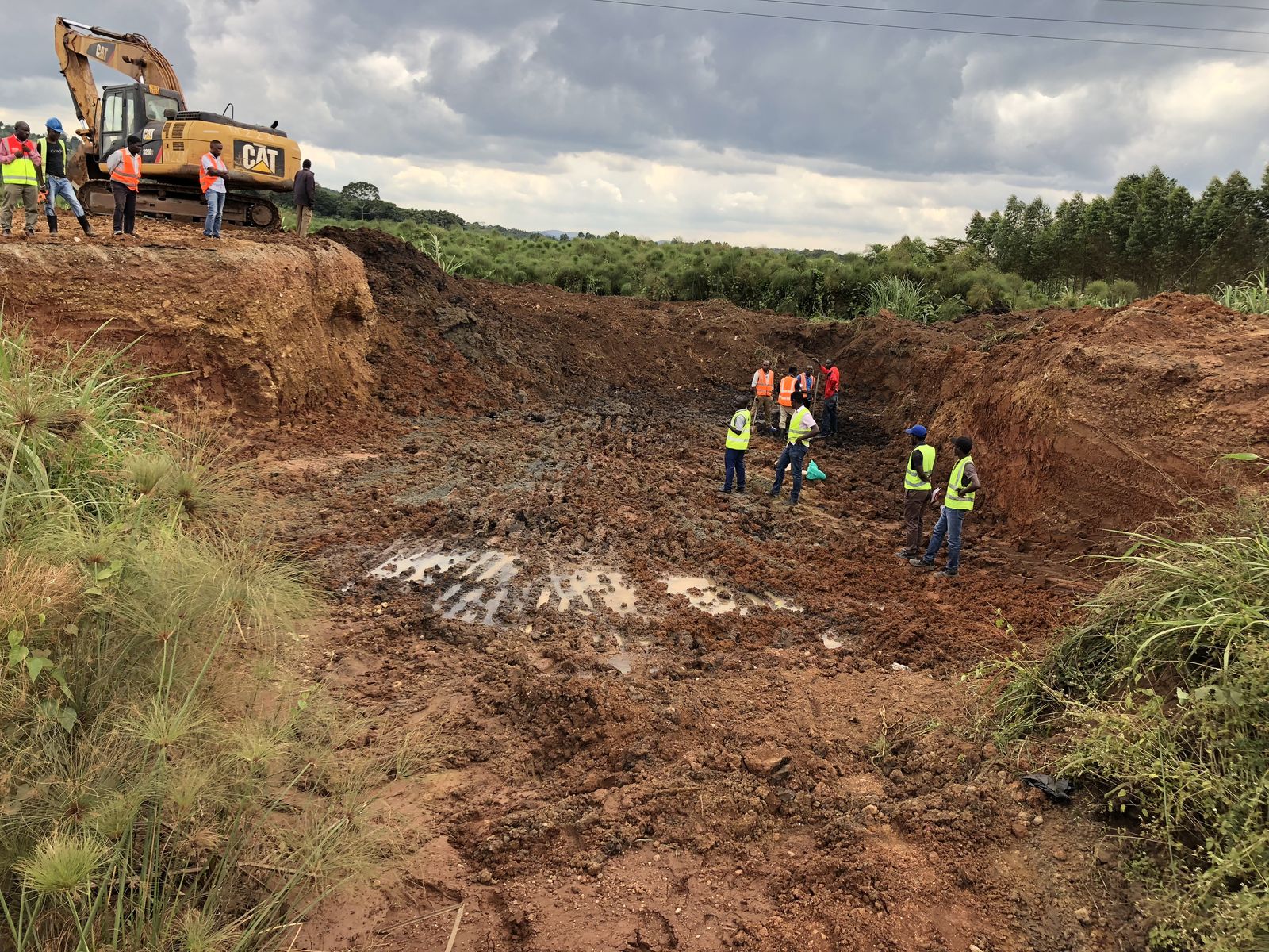 Stage 1: excavating the culvert pit